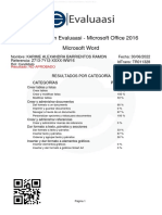 Certificación Evaluaasi - Microsoft Office 2016 Microsoft Word