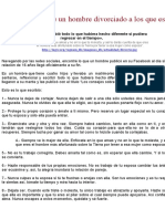 20 Cosas Que Dice Un Hombre Divorciado A Los Que Están Casados