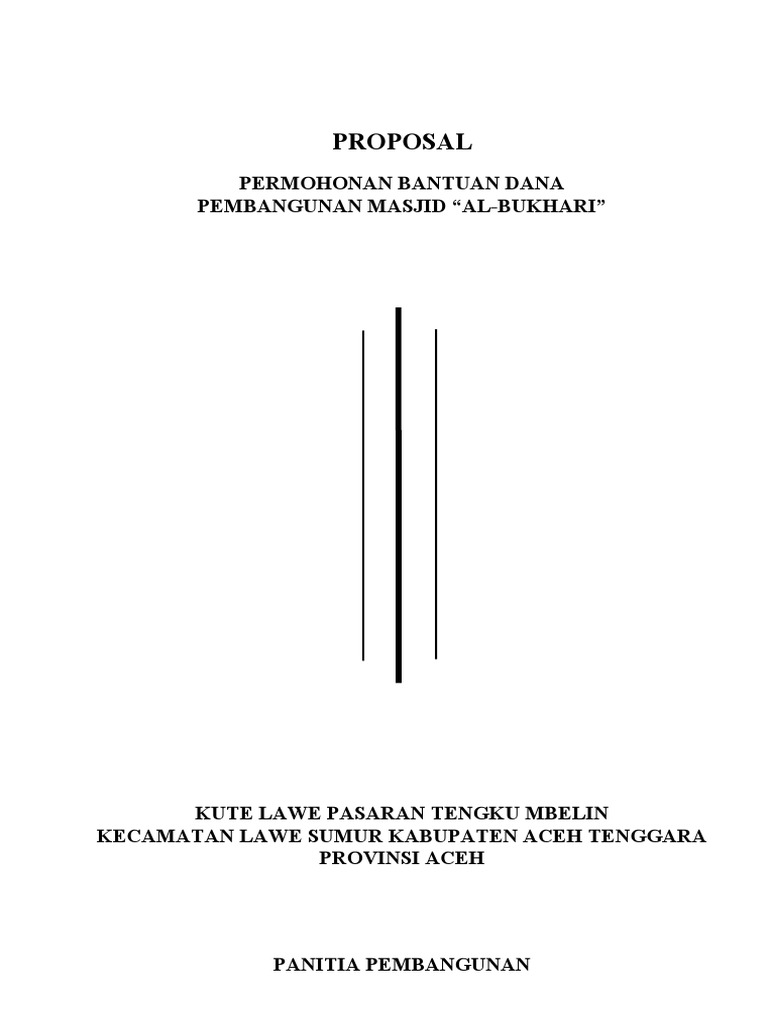 Proposal Dana Pembangunan Masjid Al-Bukhari | PDF