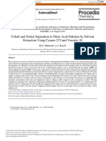 Cobalt and Nickel Separation in Nitric Acid Solution by Solvent Extraction Using Cyanex 272 and Versatic 10