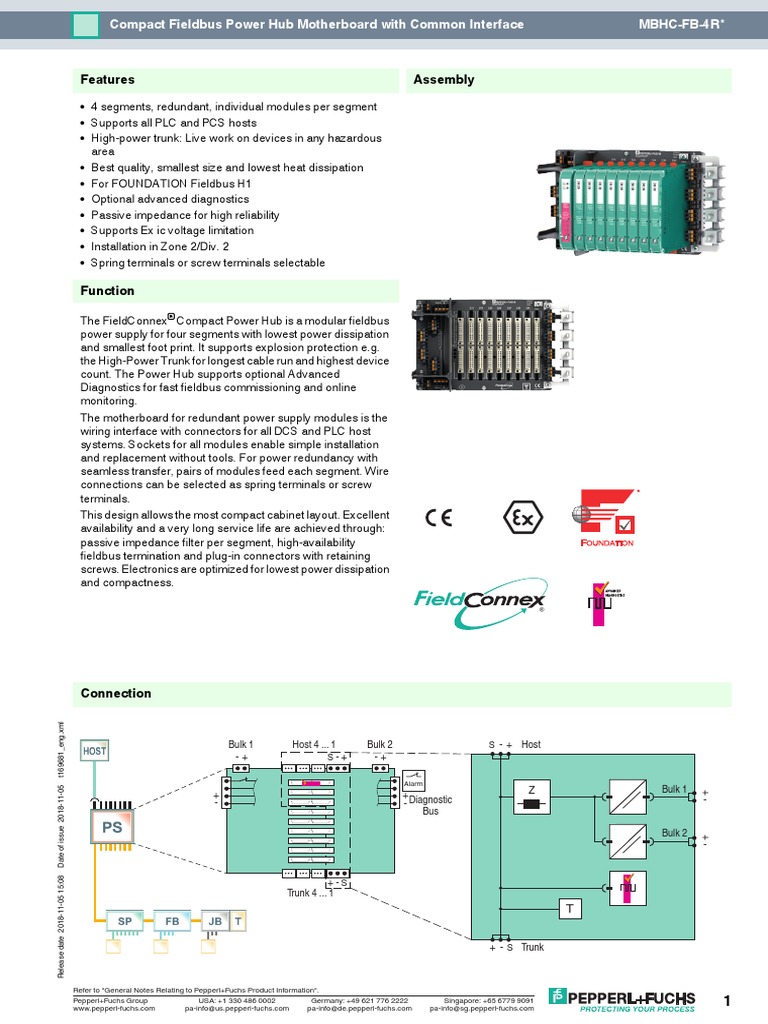Compact Fieldbus Power Hub Download Free PDF Electrical Connector