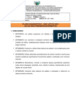 Plano Diagnóstico de Matemática Da Turma Do 3º Ano 2021 PDF