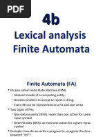 Lexical Analysis Finite Automata