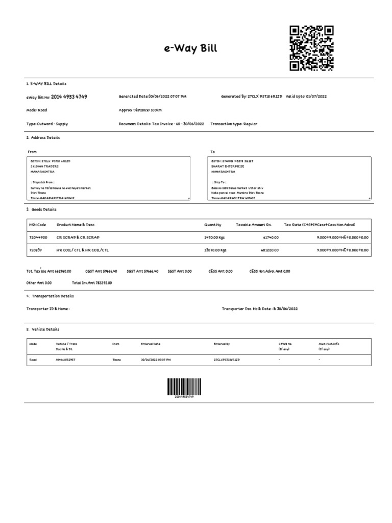 EWay Bill System PDF PDF Public Finance Economy Of India