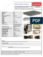 Especificaciones Tecnicas: 15/08/17 Hoja 1 / 3