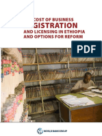 Registration: The Cost of Business and Licensing in Ethiopia and Options For Reform