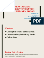 Understanding Double Entry System and Subsidiary Books: Presented By, Anitha R Assistant Professor Department of Commerce