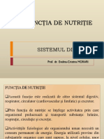 Funcţia de Nutriţie: Sistemul Digestiv