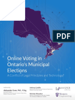 Online Voting in Ontario's Municipal Elections: A Conflict of Legal Principles and Technology?