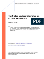 Duarez, Jorge (2013) - Conflictos Socioambientales en El Perú Neoliberal