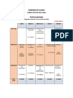 Horario de Clases 2022-1