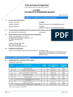 Ficha de Datos de Seguridad J-14-0001 Fondo Pu Pigm Alto Desempeño Blanco