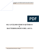 03.4 Análisis Fisico Químico y Bacteriologico Del Agua