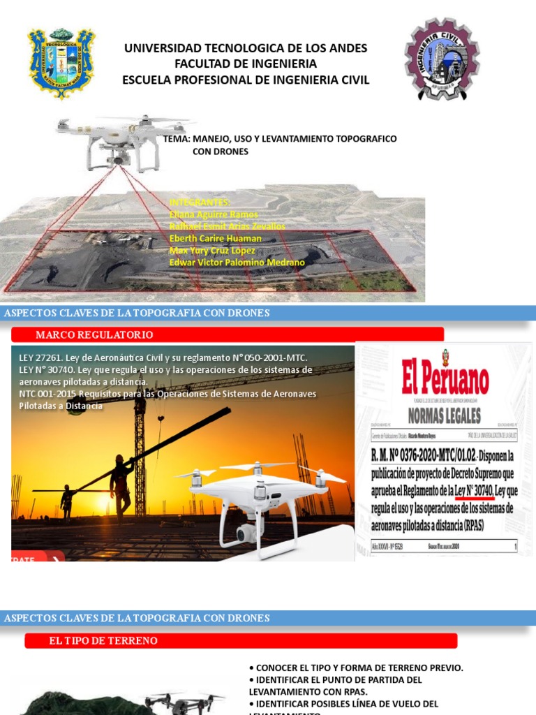 Levantamiento Topografico Con Drones PDF Topograf a Veh culo