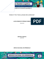 Valores y principios éticos en la gestión logística