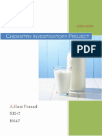 Chemistry Investigatory Project: - Ari Rasad Xii-C H647