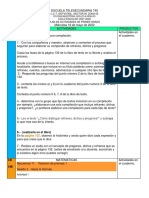 Plan de Act Miercoles 18-05-2022