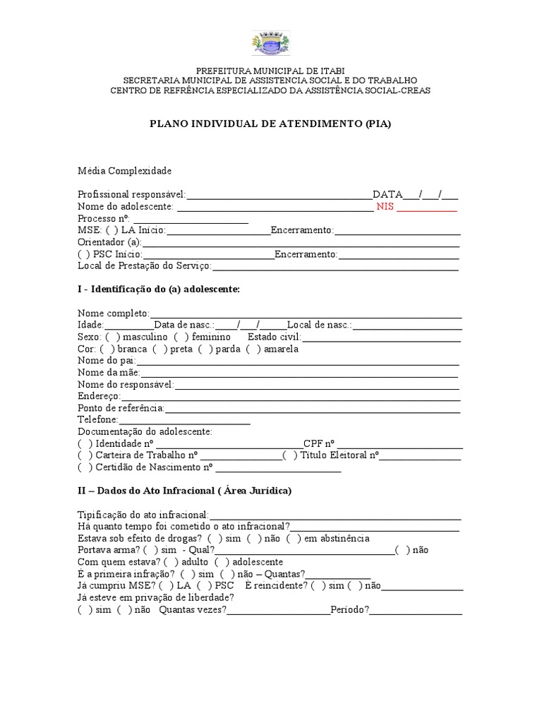 Modelo PIA | PDF | Adolescência | Psicologia