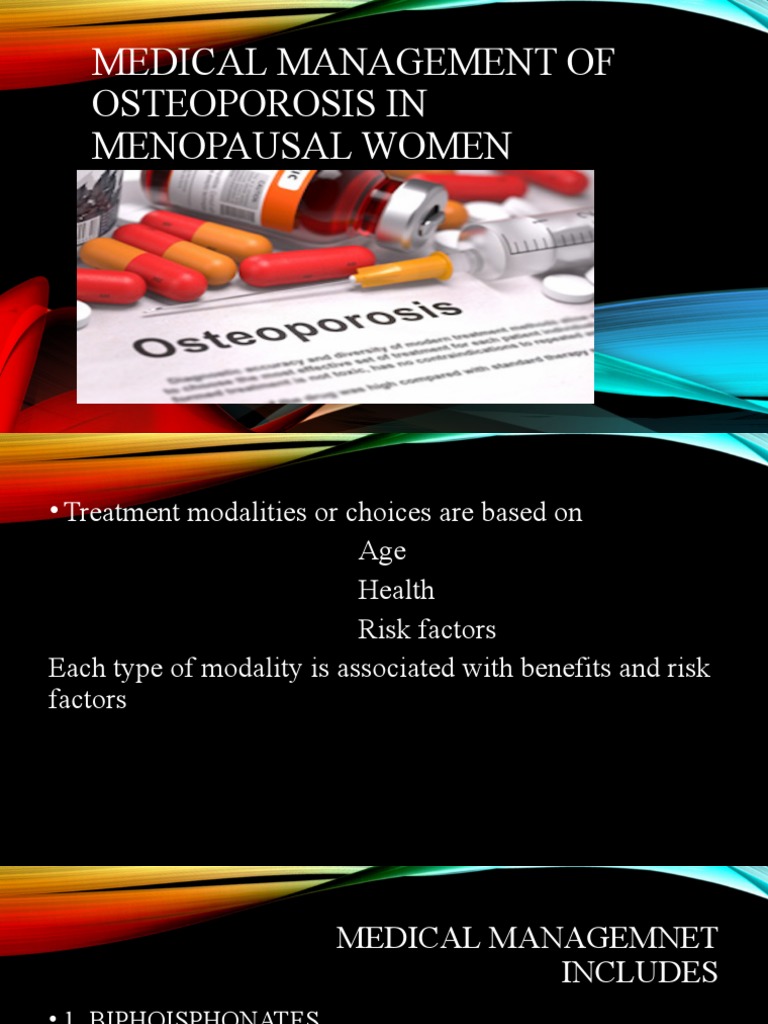 Medical Management of Osteoporosis in Menopausal Women | PDF ...