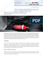 Equipos emergencias transporte mercancías peligrosas