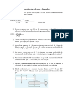 Exercícios de Cálculos RPM, GPM e Polias