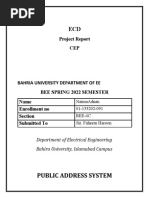 Public Address System: Project Report CEP