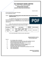 Zarai Taraqiati Bank Limited: Operations Division