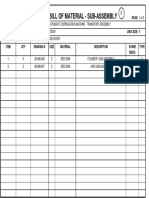 Bill of Material - Sub-Assembly: PAGE: 1 of 3 Drawing #: Description: Drawn By: Date: DWG Size: E REV #: Tge No.