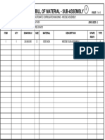 Bill of Material - Sub-Assembly: PAGE: 1 of 4 Drawing #: Description: Drawn By: Date: DWG Size: E REV #: Tge No.