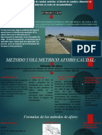 Cálculo de caudal en ríos y canales: métodos de aforo volumétrico, Parshall y sección-velocidad