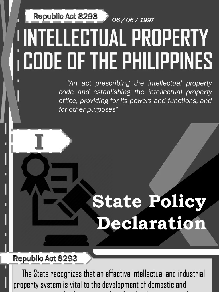 Intellectual Property Code of The Philippines Ra 8293 PDF