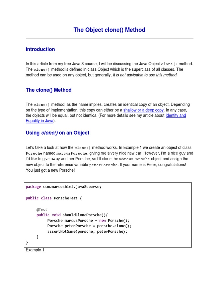 Object Identity And Equality In Java Video – MZCJW