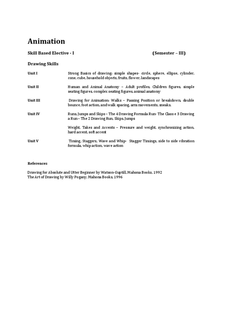 Animation and Design Skills Curriculum | PDF | Adobe Photoshop ...