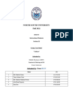 North South University Fall 2021: INB 372 International Business Section:10