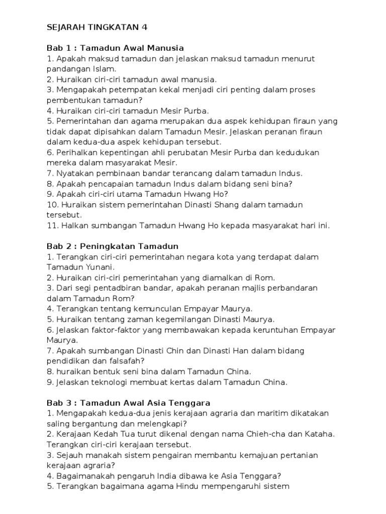 Sejarah Tingkatan 4 Pdf