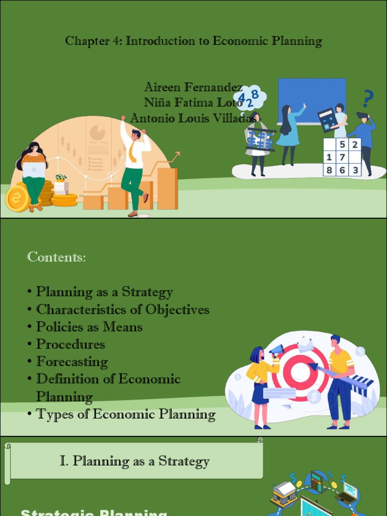 Intro to Economic Planning Chapter PDF Strategic Management Strategic Planning