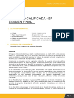 Actividad Calificada - Ef Examen Final: Datos Informativos