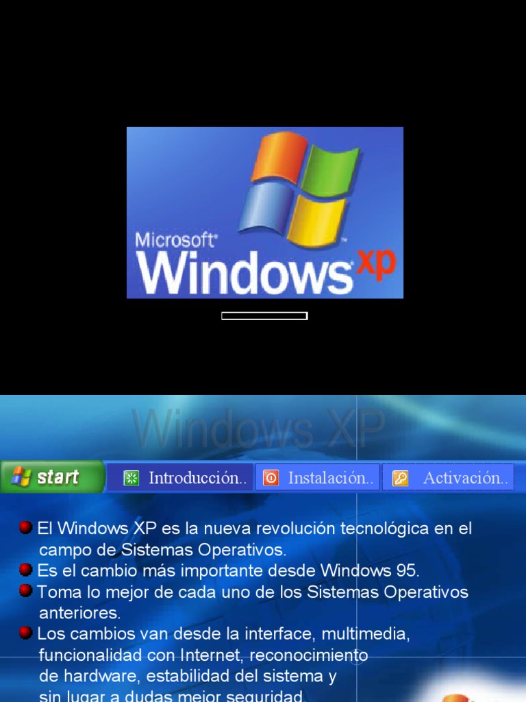 Características Clave de Windows XP | PDF | Microsoft Windows | Windows XP