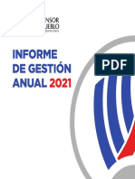 Defensor Del Pueblo. Informe de Gestión Anual 2021