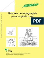 Mesures de Topographie Pour Le Génie Rural