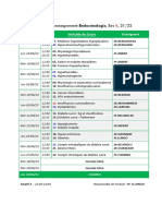 Programme Des Cours Endocrinologie - Sec A