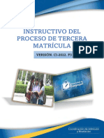 Instructivo de Tercera Matricula