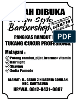 Brosur Barbershop