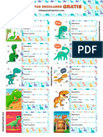 Etiquetas Escolares Dinosaurios2 Editables