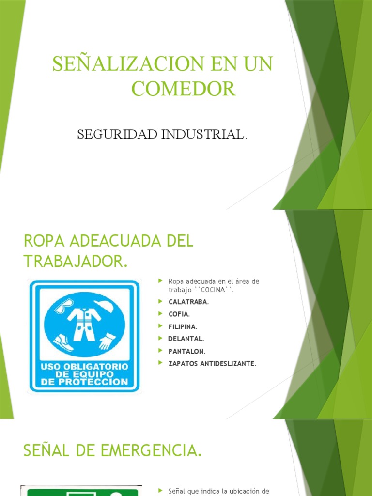 Señalizacion en Un Comedor Segurida Industrial | PDF