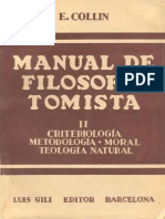 Manual de Filosofía Tomista. Tomo II, Luis Gili Editor, Barcelona 1943