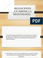 Obligaciones Que Impone La Deontología