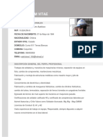 Curriculum Vitae: Antecedentes Personales