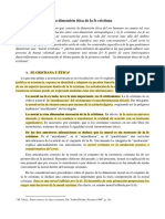 La Dimensión Ética de La Fe Cristiana