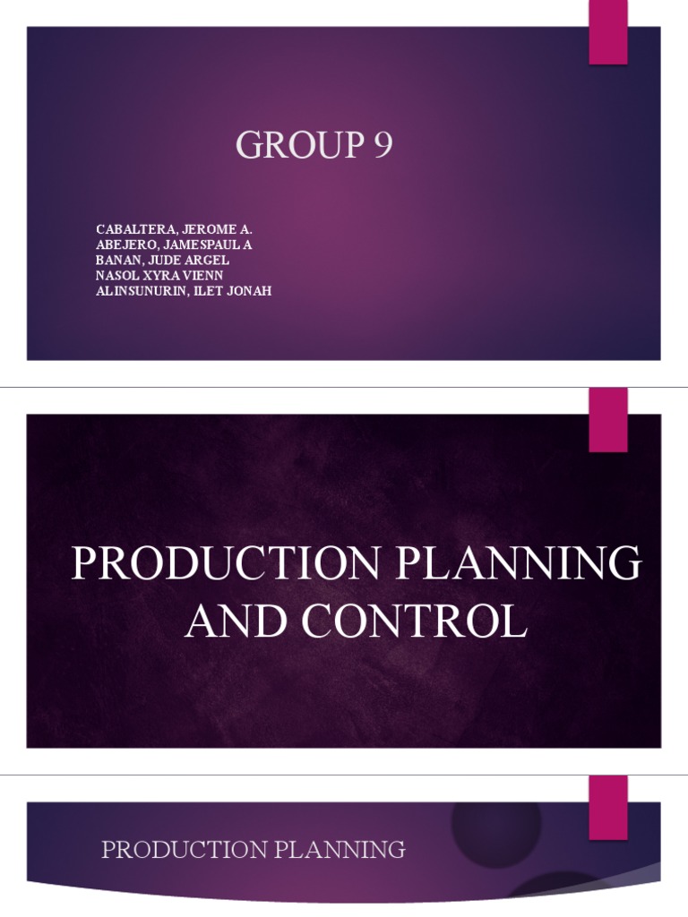 Production Planning and Control Guide | PDF | Forecasting | Inventory
